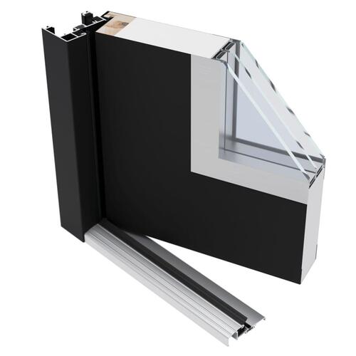 Hoveddør 90x200 cm aluminium hvid