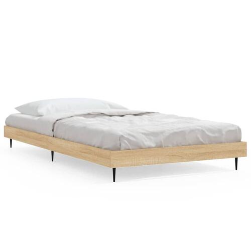 Sengeramme 100x200 cm uden madras konstrueret træ sonoma-eg