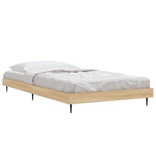 Sengeramme 100x200 cm uden madras konstrueret træ sonoma-eg