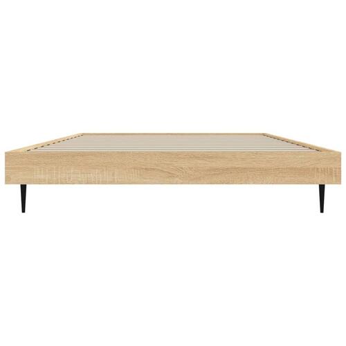 Sengeramme 100x200 cm uden madras konstrueret træ sonoma-eg