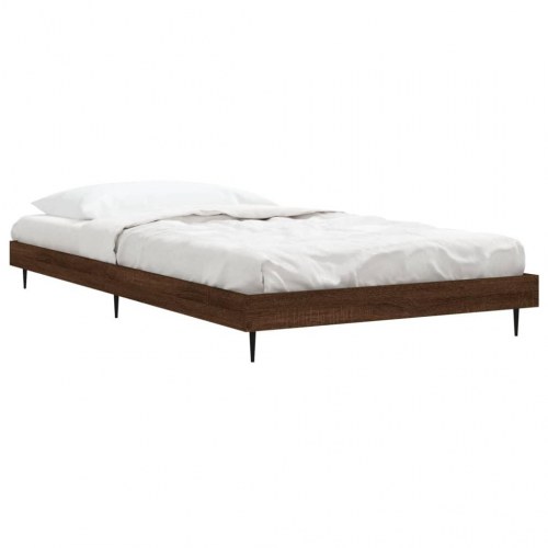 Sengeramme 100x200 cm i konstrueret træ - brun eg