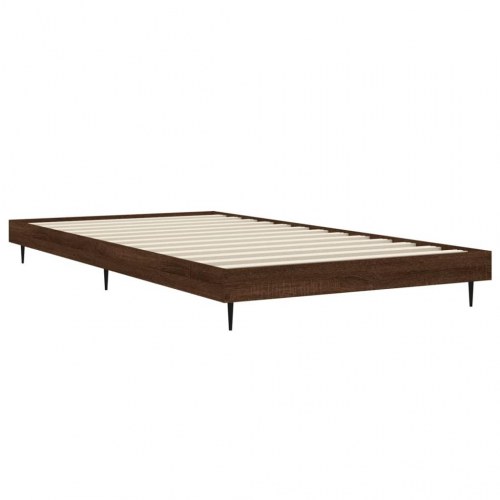 Sengeramme 100x200 cm i konstrueret træ - brun eg
