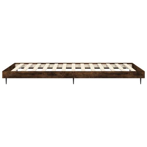 Sengeramme 90x200 cm uden madras konstrueret træ røget eg