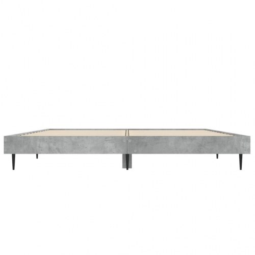 Sengestel 135 x 190 cm i konstrueret træ - betongrå