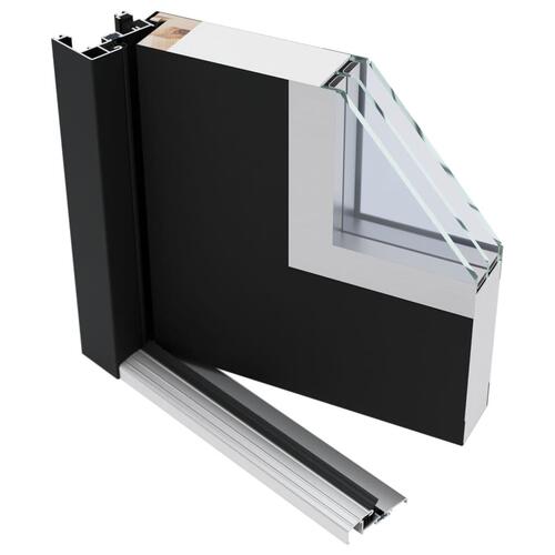 Hoveddør 90x200 cm aluminium hvid