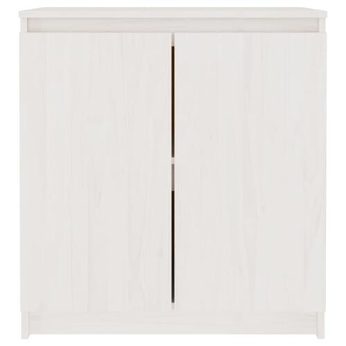 Skab 60x36x65 cm massivt fyrretræ hvid