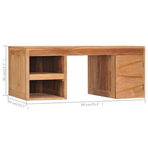 Sofabord 90x50x40 cm massivt teaktræ