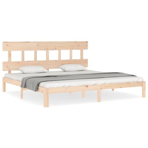 Sengeramme med sengegavl Super King Size massivt træ