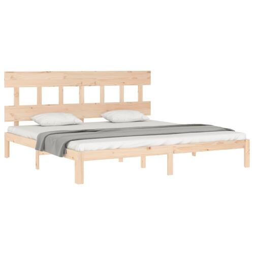 Sengeramme med sengegavl Super King Size massivt træ