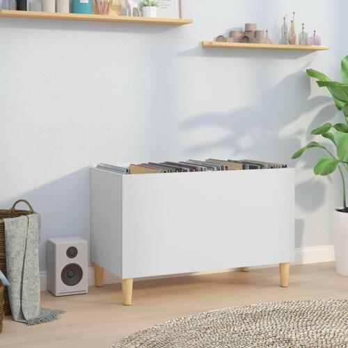 Vinylskab 74,5x38x48 cm konstrueret træ hvid