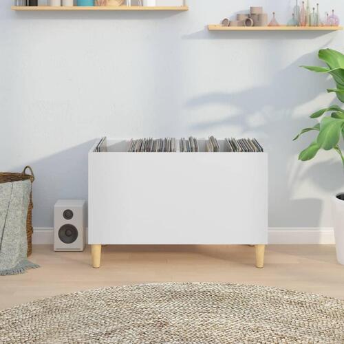 Vinylskab 74,5x38x48 cm konstrueret træ hvid