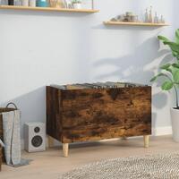 Vinylskab 74,5x38x48 cm konstrueret træ røget egetræsfarve