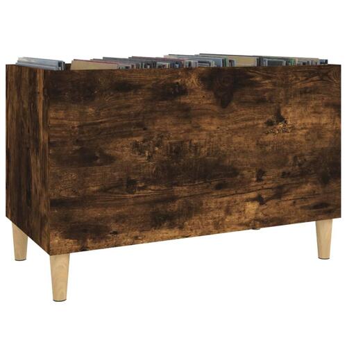 Vinylskab 74,5x38x48 cm konstrueret træ røget egetræsfarve