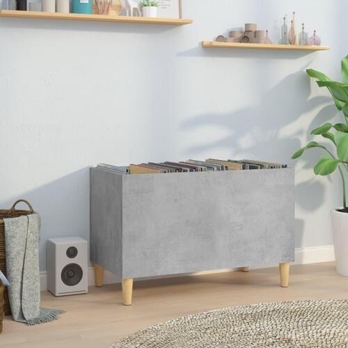 Vinylskab 74,5x38x48 cm konstrueret træ betongrå