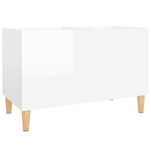 Vinylskab 74,5x38x48 cm konstrueret træ hvid højglans