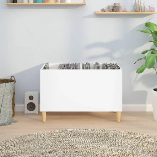 Vinylskab 74,5x38x48 cm konstrueret træ hvid højglans