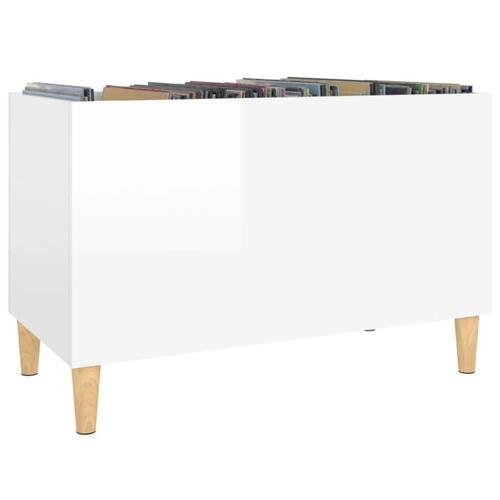 Vinylskab 74,5x38x48 cm konstrueret træ hvid højglans
