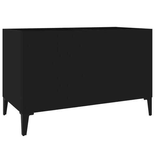 Vinylskab 74,5x38x48 cm konstrueret træ sort
