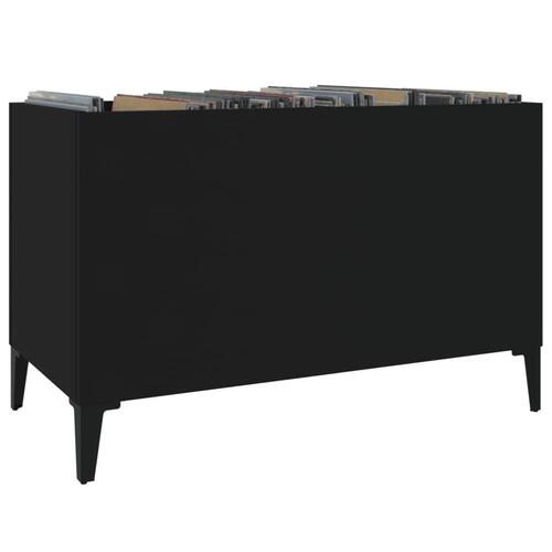 Vinylskab 74,5x38x48 cm konstrueret træ sort