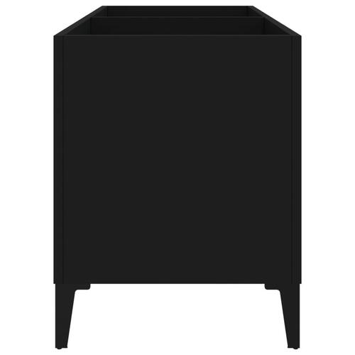 Vinylskab 74,5x38x48 cm konstrueret træ sort