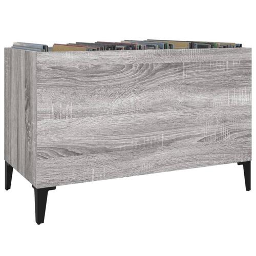Vinylskab 74,5x38x48 cm konstrueret træ grå sonoma-eg
