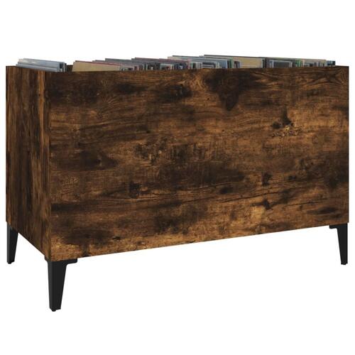 Vinylskab 74,5x38x48 cm konstrueret træ røget egetræsfarve