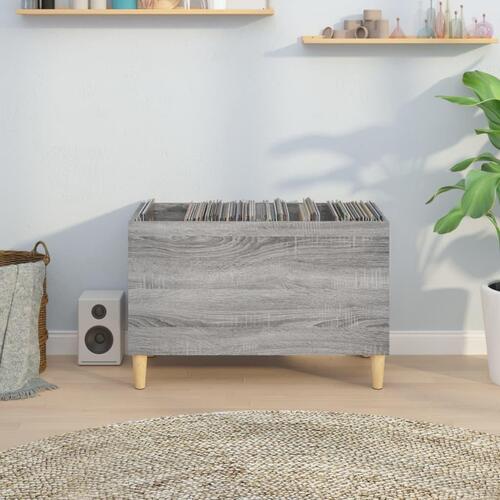 Vinylskab 74,5x38x48 cm konstrueret træ grå sonoma-eg