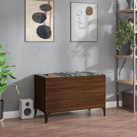 Vinylskab 74,5x38x48 cm konstrueret træ brun egetræsfarve