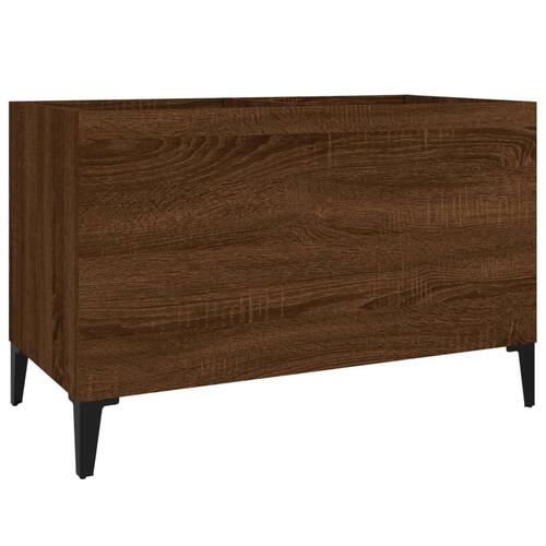 Vinylskab 74,5x38x48 cm konstrueret træ brun egetræsfarve