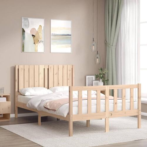 Sengeramme med sengegavl Small Double massivt træ