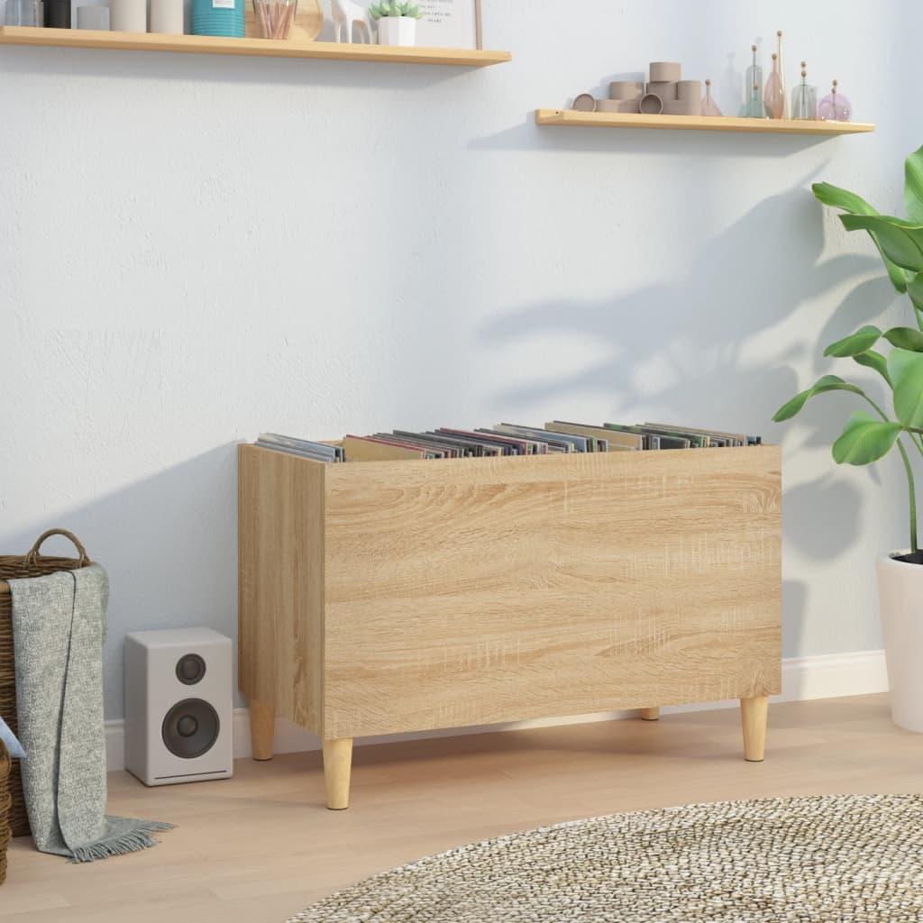 Vinylskab 74,5x38x48 cm konstrueret træ sonoma-eg
