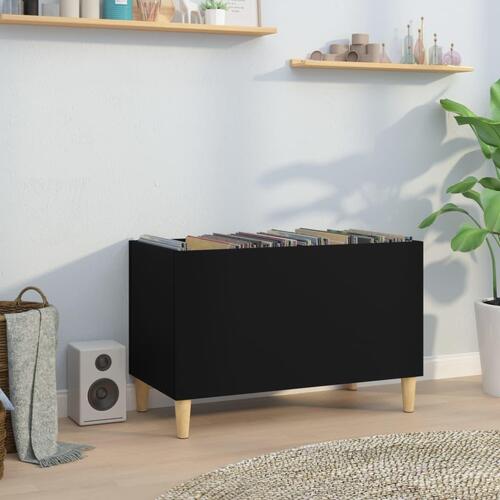 Vinylskab 74,5x38x48 cm konstrueret træ sort