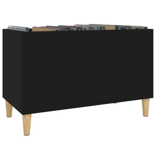 Vinylskab 74,5x38x48 cm konstrueret træ sort