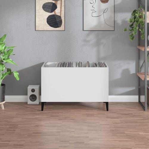 Vinylskab 74,5x38x48 cm konstrueret træ hvid