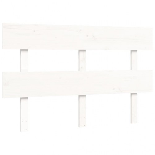 Sengeramme med sengegavl 120x200 cm massivt træ hvid