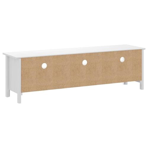 Tv-bord Hill 158x40x47 cm massivt fyrretræ hvid
