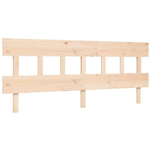 Sengeramme med sengegavl 200x200 cm massivt træ