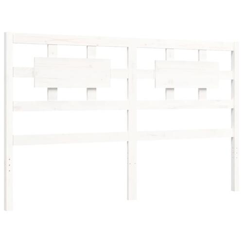 Sengeramme uden madras 160x200 cm massivt fyrretræ hvid