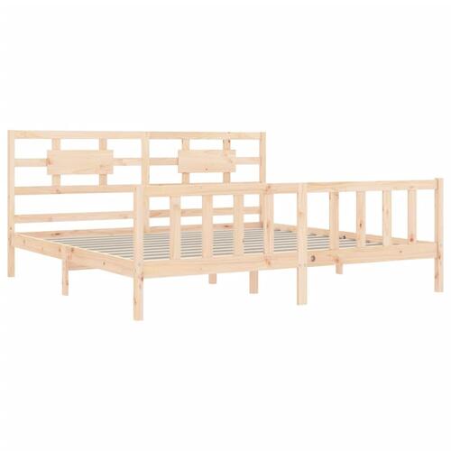 Sengeramme uden madras 200x200 cm massivt fyrretræ