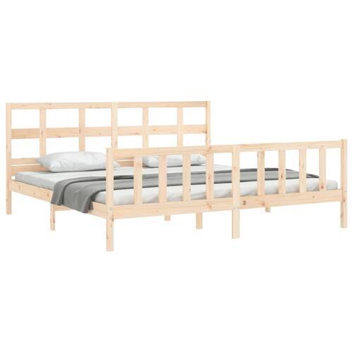 Sengeramme uden madras 200x200 cm massivt fyrretræ