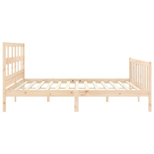Sengeramme uden madras 200x200 cm massivt fyrretræ
