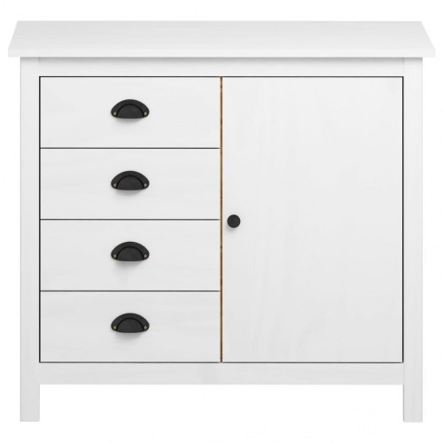 Skænk Hill 91x40x80 cm massivt fyrretræ hvid