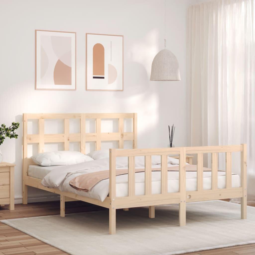 Sengeramme uden madras 120x200 cm massivt fyrretræ