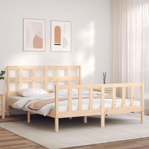 Sengeramme uden madras 160x200 cm massivt fyrretræ
