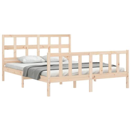 Sengeramme uden madras 160x200 cm massivt fyrretræ