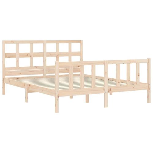 Sengeramme uden madras 160x200 cm massivt fyrretræ