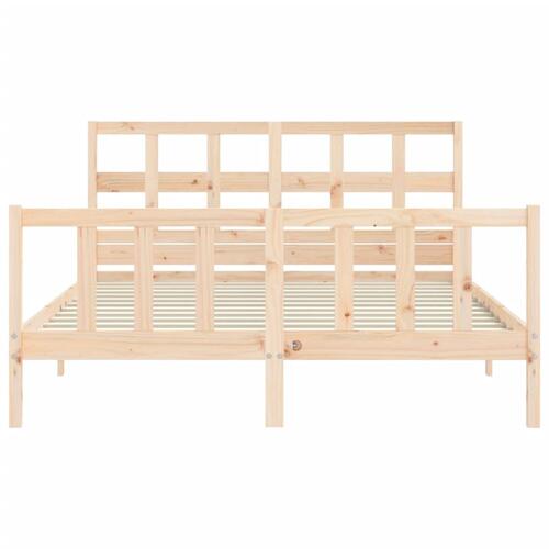 Sengeramme uden madras 160x200 cm massivt fyrretræ