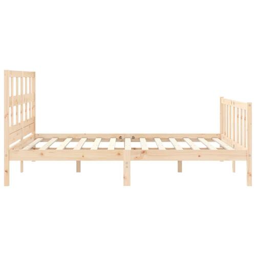 Sengeramme uden madras 160x200 cm massivt fyrretræ