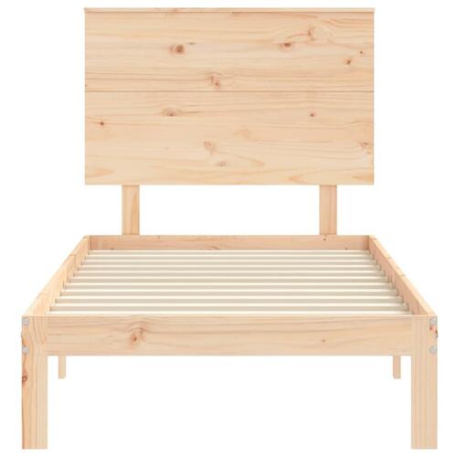 Sengeramme med sengegavl Small Single massivt træ