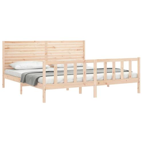 Sengeramme uden madras 200x200 cm massivt fyrretræ